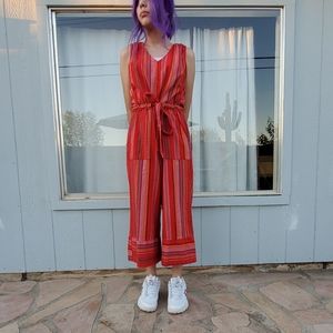 Lush Size M stripped Jumpsuit